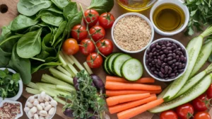 Low-Calorie Lunch Recipes: Delicious and Healthy Meals to Try 2 A variety of fresh ingredients for preparing low-calorie meals