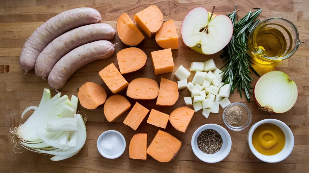 Chicken Apple Sausage Recipes: Easy and Delicious Meal Ideas 2 Ingredients Flat Lay 1