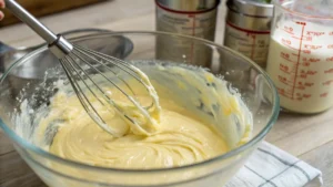 Whisking the Cake Batter