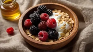 Black Raspberry Recipes 2 Key ingredients for black raspberry recipes: fresh berries, honey, yogurt, and oats