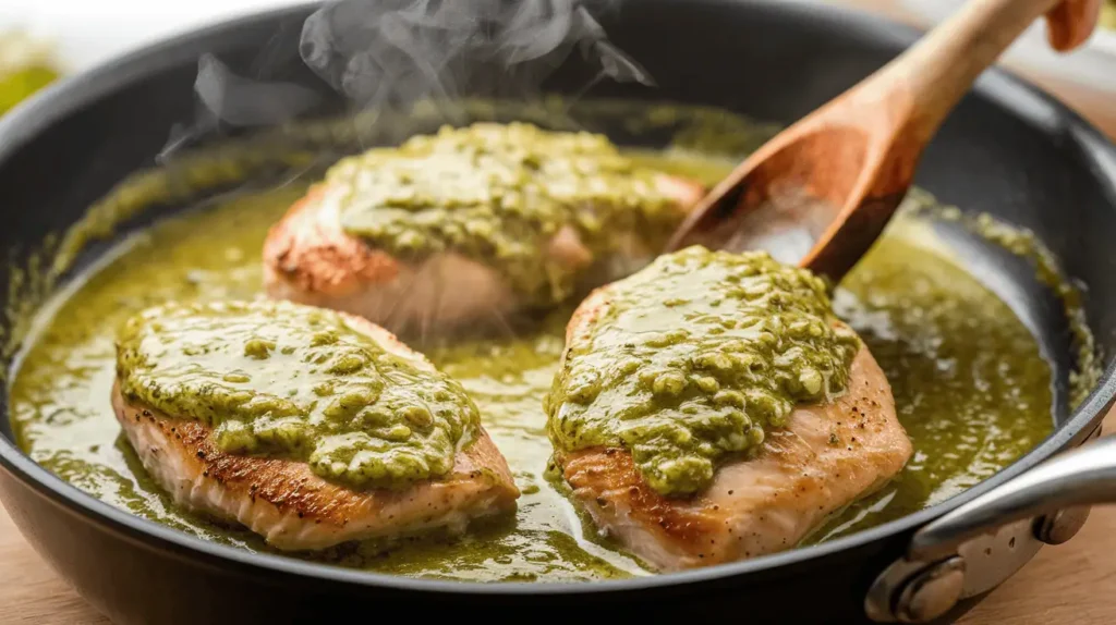 Creamy Pesto Chicken: A Perfect Blend of Herbs and Cream 7 Cooking