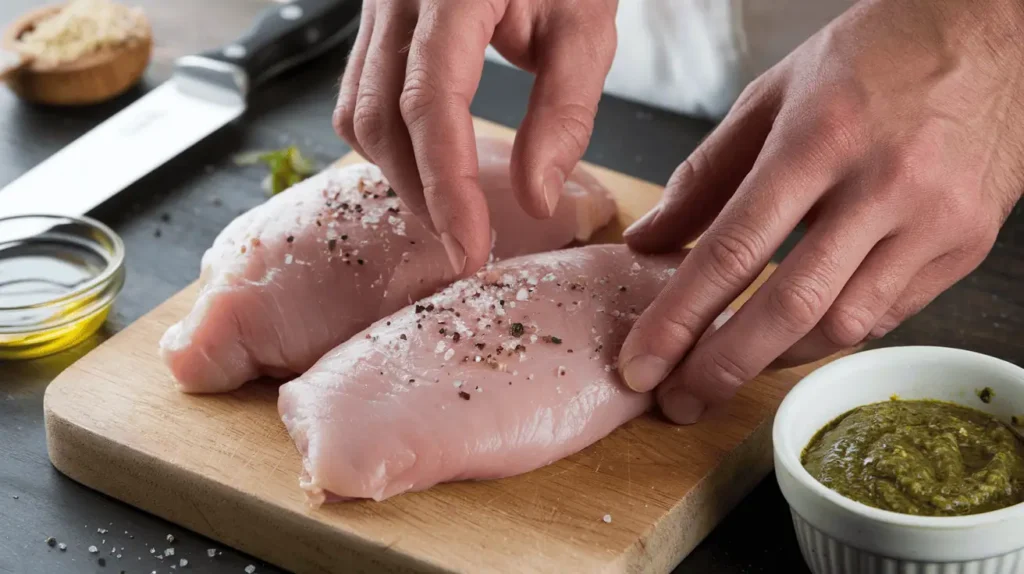 Creamy Pesto Chicken: A Perfect Blend of Herbs and Cream 5 Preparation 1