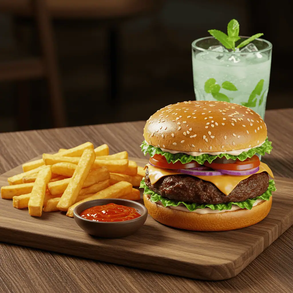 Taste the Best Halal Smash Burgers in the City - Claim Your Bite Today! 4 halal smash burger with sides